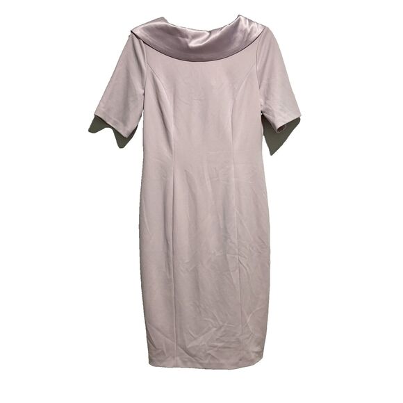 NEW WHBM White House Black Market Satin Collar Sheath Dress 2 Cottage Rose Party - Picture 2 of 11